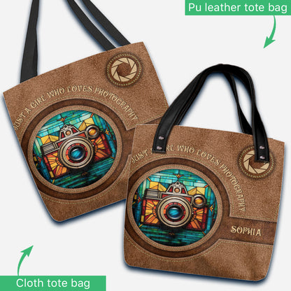 Just A Girl Who Loves Photography - Personalized Photography Tote Bag
