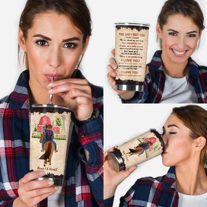 You And Me We Got This - Personalized Couple Horse Tumbler
