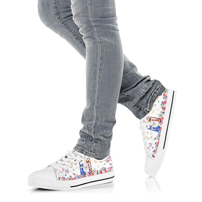 Lovely Cats Independence Day Cat Low Top Shoes 0622