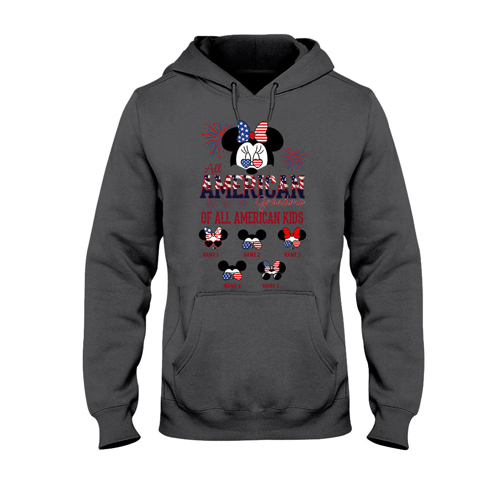 All American Grandma - Personalized Independence Day T-shirt and Hoodie