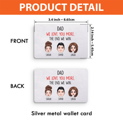 Dad I Love You More - Personalized Father Wallet Insert Card