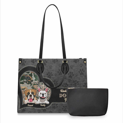 Dog Mom - Personalized Dog Leather Handbag