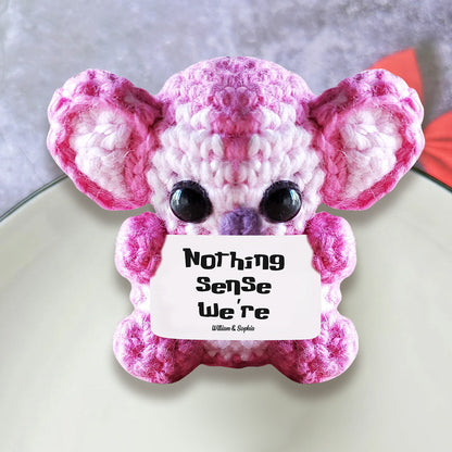 Nothing Makes Sense When We're Apart Ohana Couple - Personalized Ohana Hand Knitted Figurine