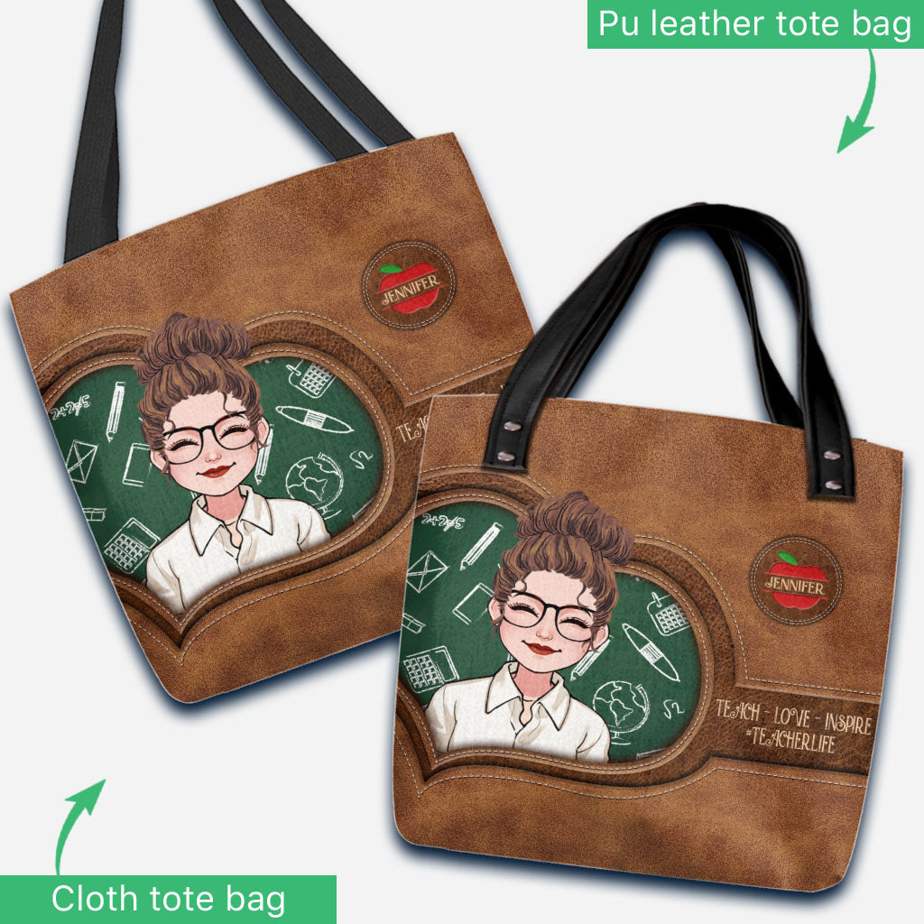 Teach Love Inspire - Personalized Teacher Tote Bag