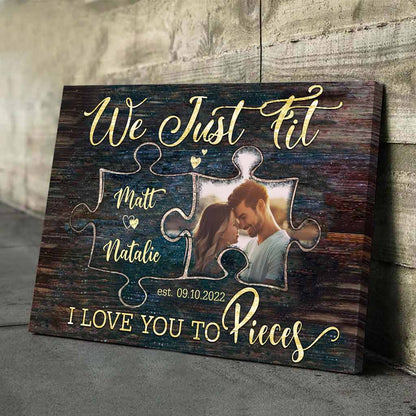 We Just Fit - Personalized Couple Poster