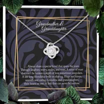 Grandmother And Granddaughter Granddaughter Gift Grandmother Gift - Grandma Love Knot Necklace 0921