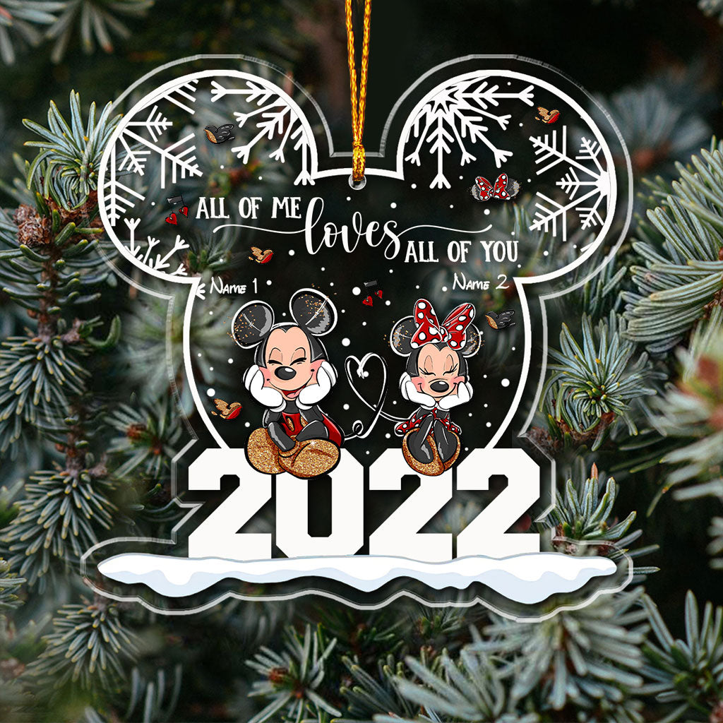 Love Magic - Personalized Christmas Couple Transparent Ornament