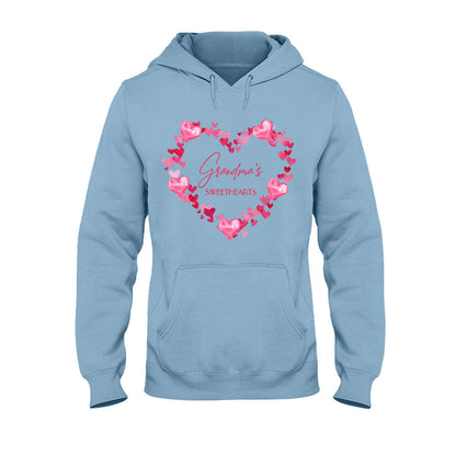 Grandma's Sweethearts - Personalized Valentine Grandma T-shirt and Hoodie