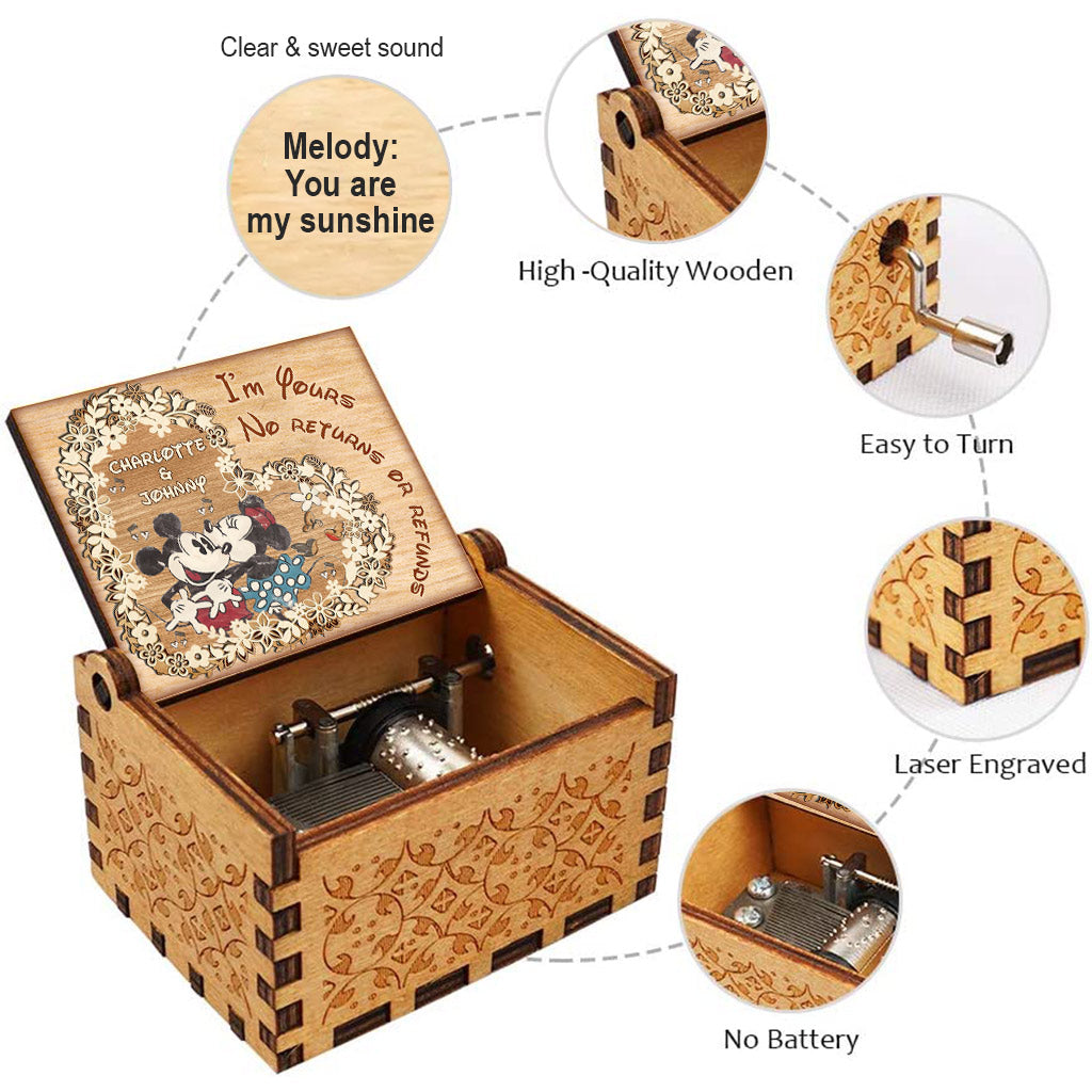 I’m Yours - Personalized Couple Mouse Hand Crank Music Box