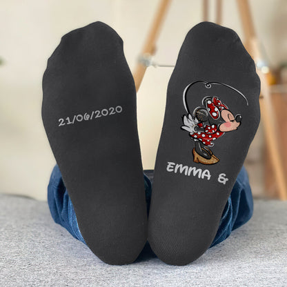 Mouse Ears Couple - Personalized Mouse Socks
