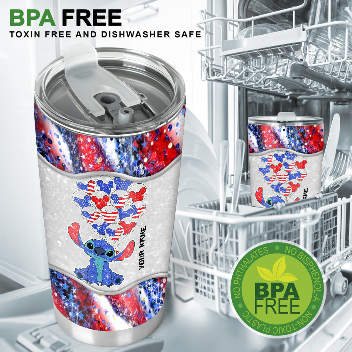 Happy 4th Of July - Personalized Ohana Tumbler
