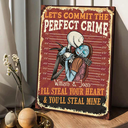 Let's Commit The Perfect Crime - Personalized Couple Nightmare Canvas And Poster