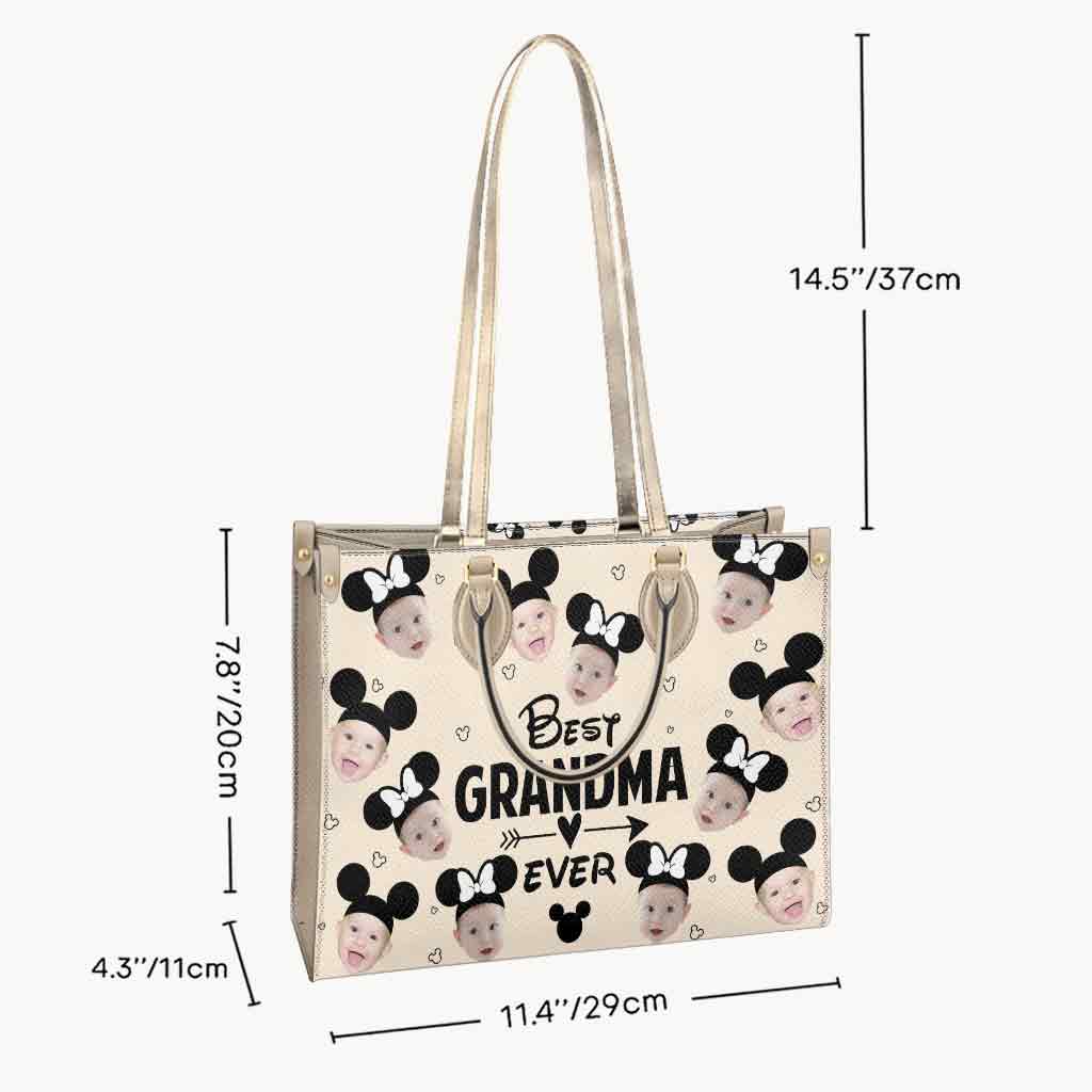 Best Grandma Ever - Personalized Mouse Leather Handbag