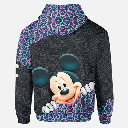 Holographic Leopard Mouse Ears - Personalized Hoodie and Leggings