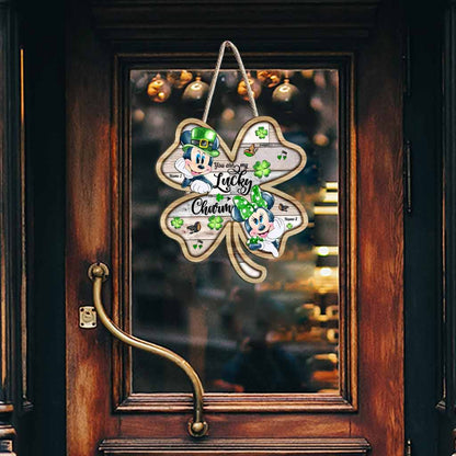 You Are My Lucky Charm - Personalized Patrick's Day Mouse Wood Sign With 3D Pattern Print
