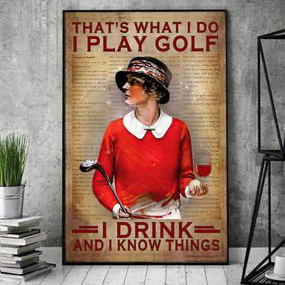 That's What I Do - Golf Poster 062021