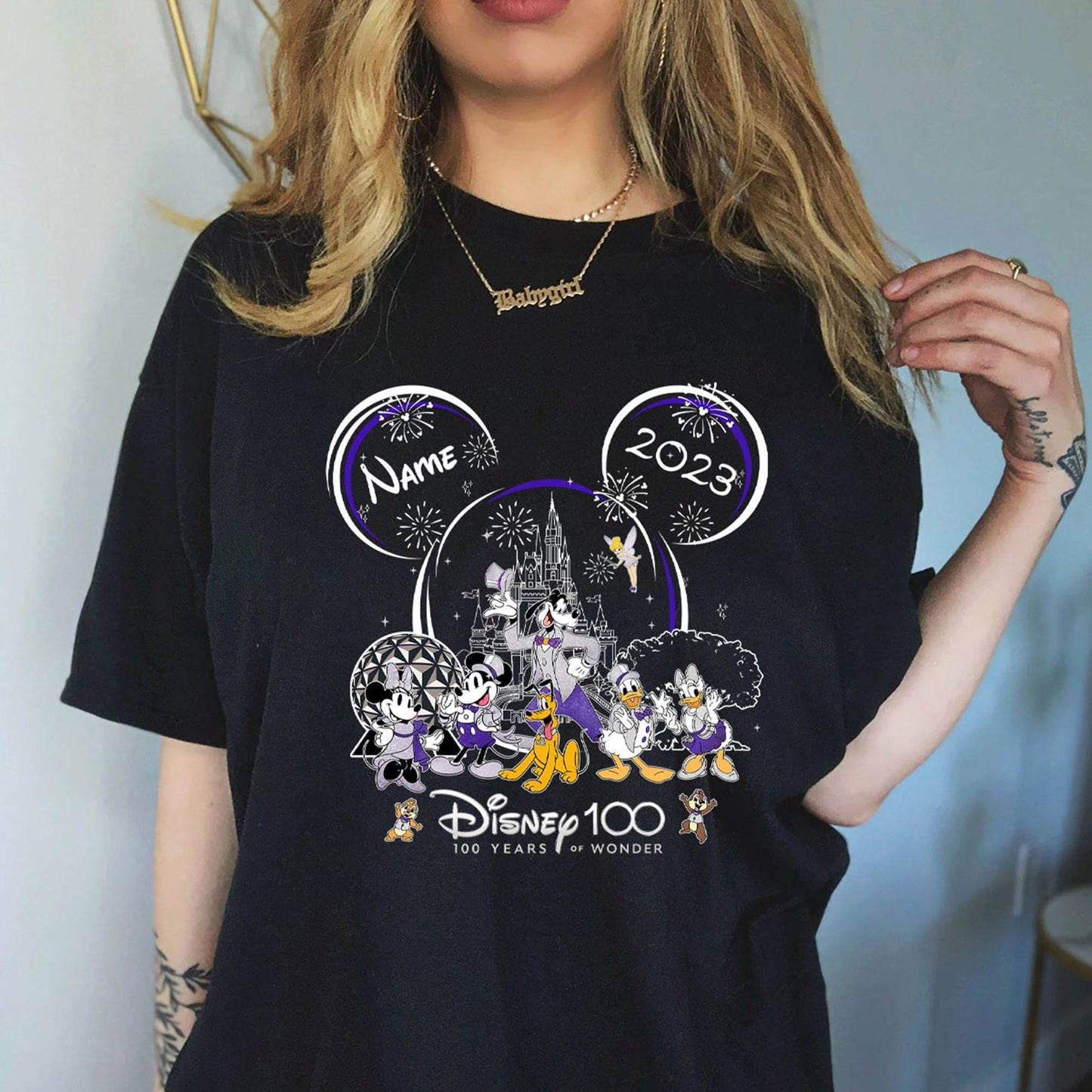 100 Years Of Wonder - Personalized Mouse T-shirt and Hoodie 0523
