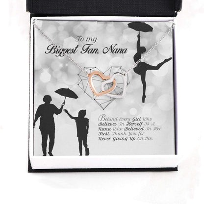 Gift For Your Grandma Who Always Support You On Mother's Day - Grandma Two Hearts Necklace 0921