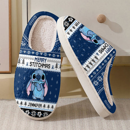 Ohana Merry Stitchmas - Personalized Ohana Slippers