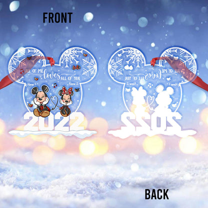 Love Magic - Personalized Christmas Couple Transparent Ornament