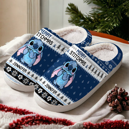 Ohana Merry Stitchmas - Personalized Ohana Slippers