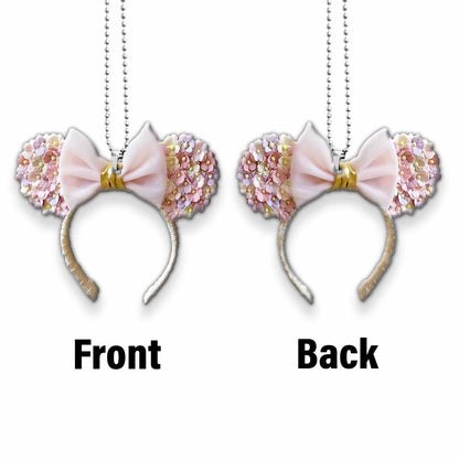 Flower Dance Mouse Ears - Car ornament (Printed On Both Sides)