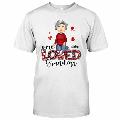 One Loved Grandma - Personalized Valentine Grandma T-shirt and Hoodie