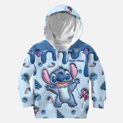 Ohana Blue Inflated - Personalized Ohana Hoodie and Leggings