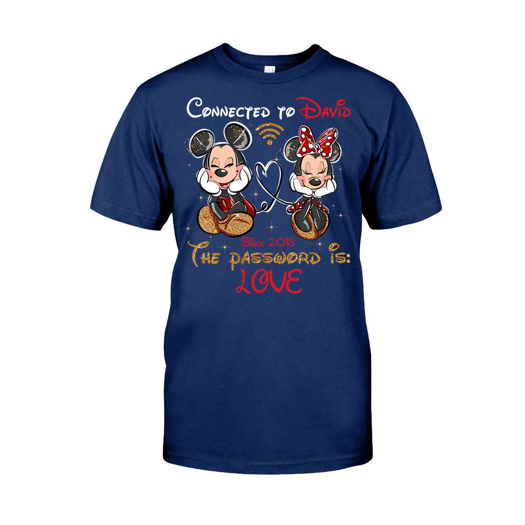 Connected To - Personalized Couple Mouse T-shirt and Hoodie