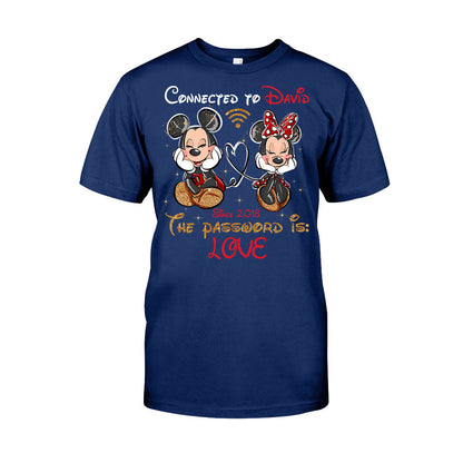 Connected To - Personalized Couple Mouse T-shirt and Hoodie