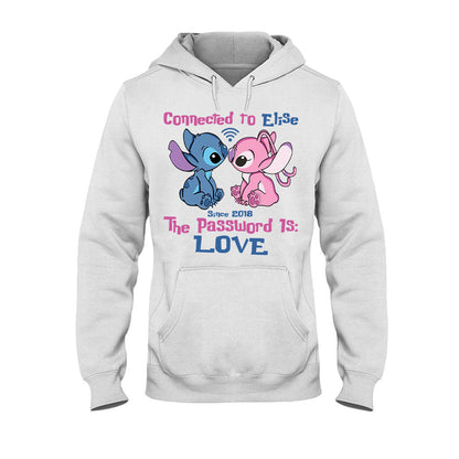 Connected To - Personalized Couple Ohana T-shirt and Hoodie