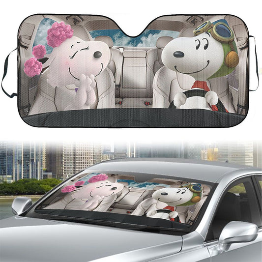 Lovely Couple Car Sunshade 0523