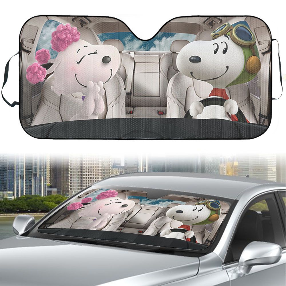 Lovely Couple Car Sunshade 0523