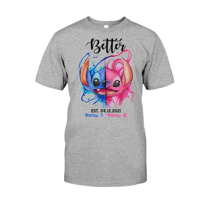 Better Together - Personalized Couple Ohana T-shirt and Hoodie