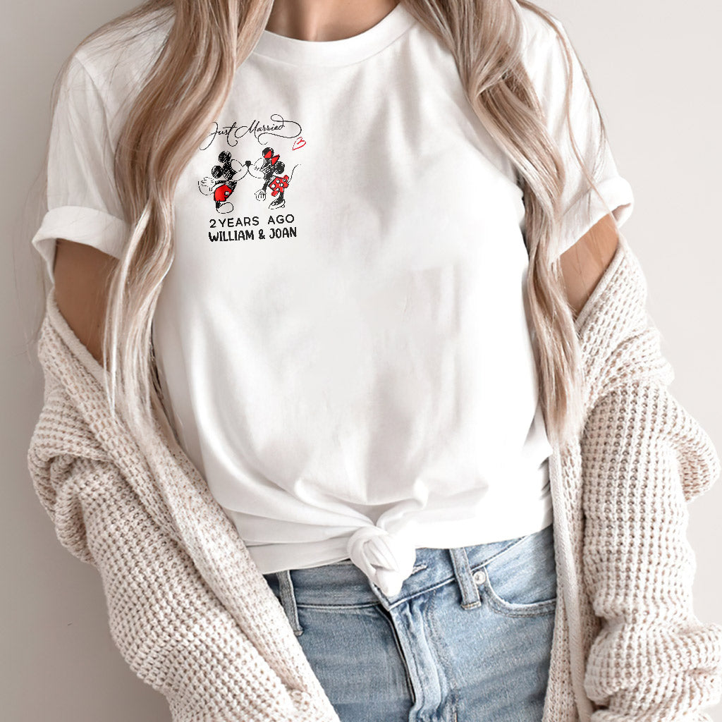 Just Married Some Years Ago - Personalized Couple Mouse T-shirt and Hoodie