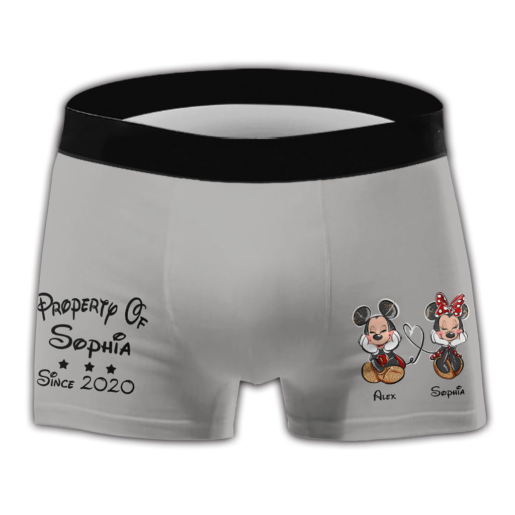 Property - Personalized Couple Mouse Men's Boxer Briefs
