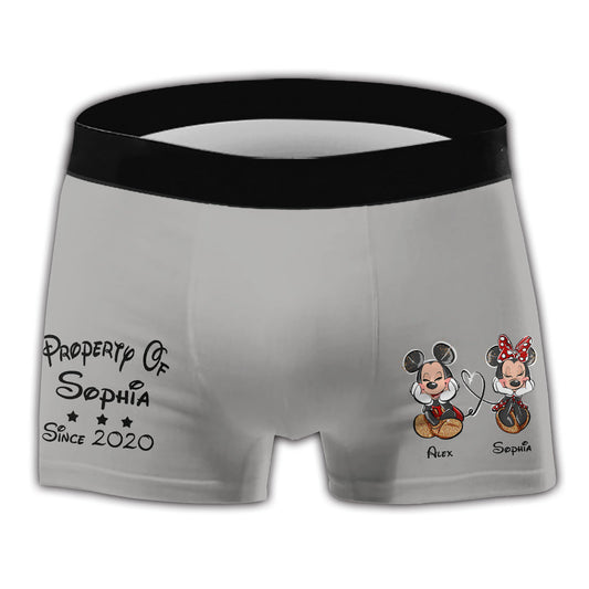 Property - Personalized Couple Mouse Men's Boxer Briefs