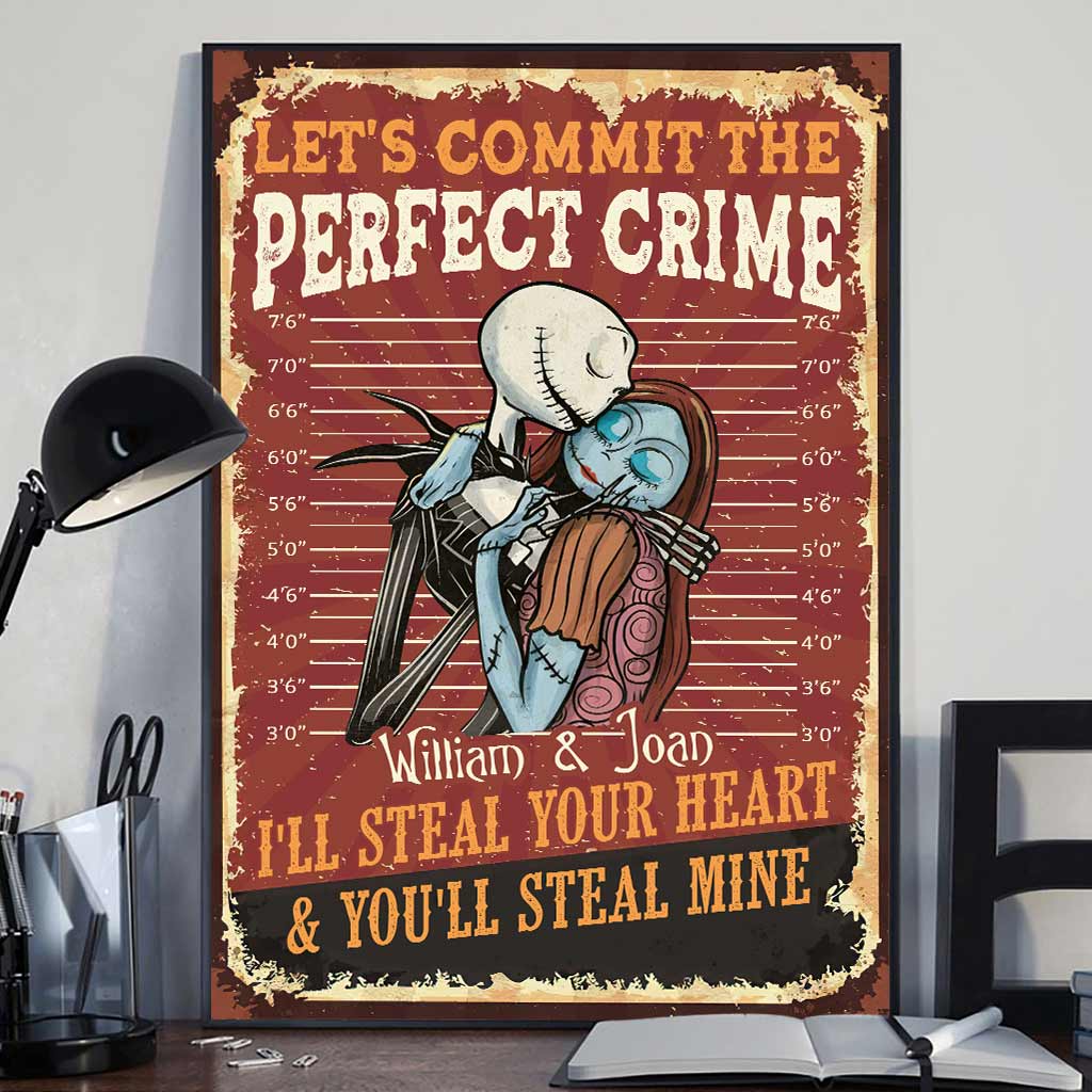 Let's Commit The Perfect Crime - Personalized Couple Nightmare Canvas And Poster