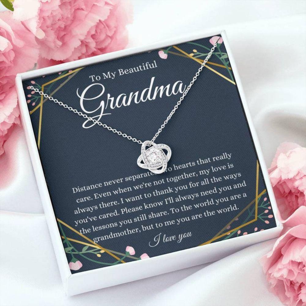 For Nana From Granddaughter - Grandma Love Knot Necklace 0921
