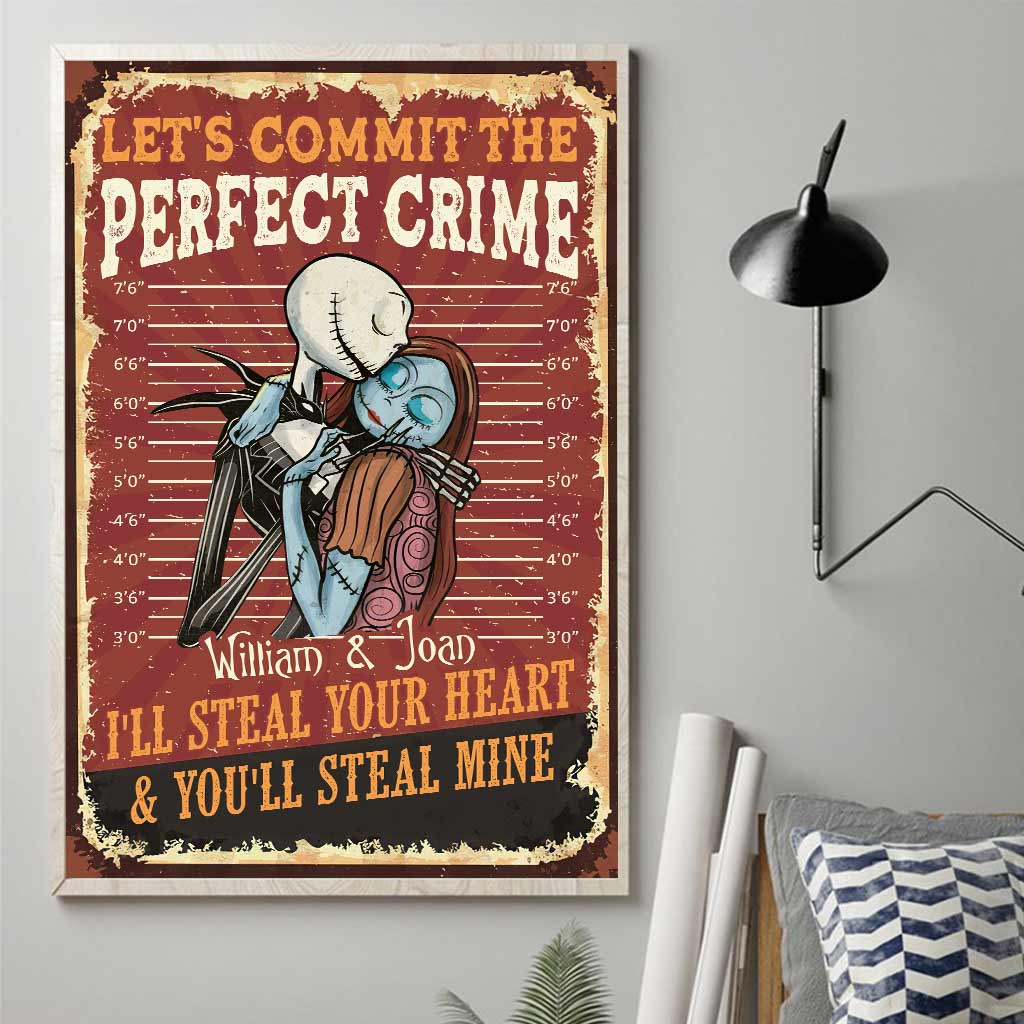 Let's Commit The Perfect Crime - Personalized Couple Nightmare Canvas And Poster