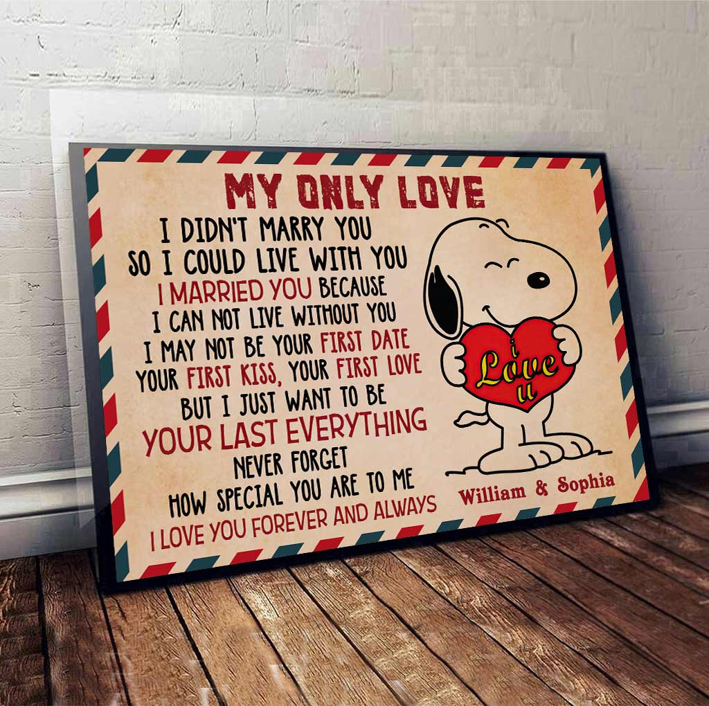 My Only Love - Personalized Canvas And Poster