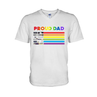 Proud Dad - Personalized LGBT Support T-shirt and Hoodie