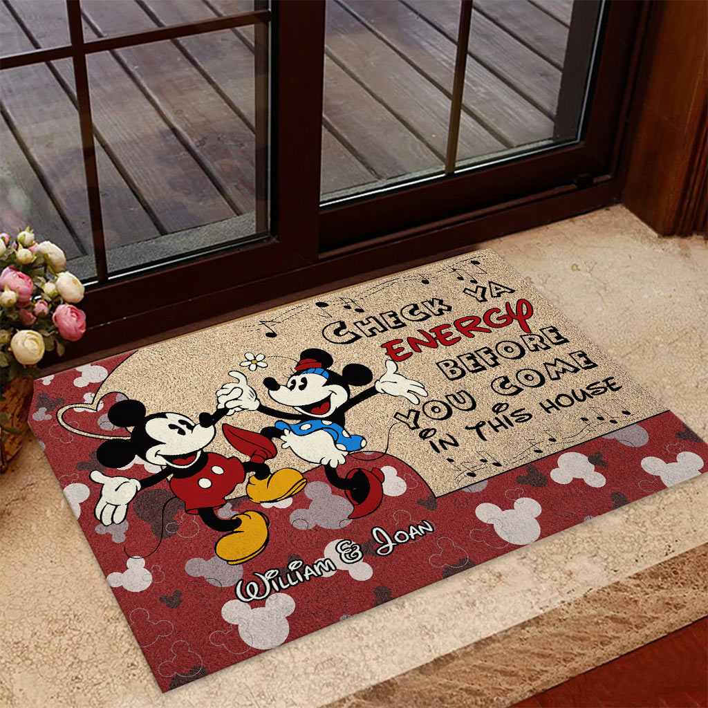 Check Ya Energy - Personalized Couple Mouse Doormat