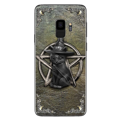 Mystical Witch - Personalized Halloween Black Cat Phone Case With 3D Pattern Print