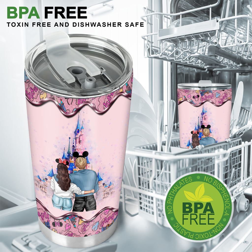 Couple That Go To Magical Land Together - Personalized Couple Mouse Tumbler