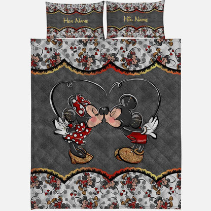 You And Me We Got This - Personalized Couple Mouse Quilt Set