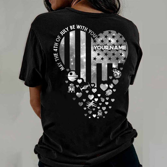 May The 4th Of July Be With You - Personalized Independence Day The Force T-shirt and Hoodie