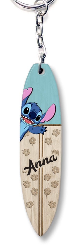 Salty Lil' Beach - Personalized Ohana Keychain (Printed On Both Sides)