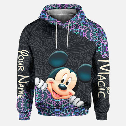 Holographic Leopard Mouse Ears - Personalized Hoodie and Leggings