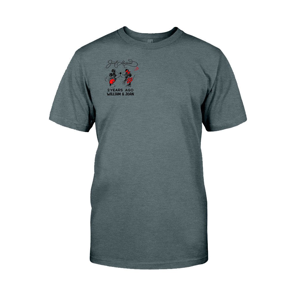 Just Married Some Years Ago - Personalized Couple Mouse T-shirt and Hoodie